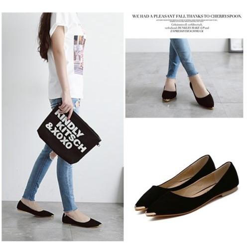 Jual sepatu model flat shoes trendy 