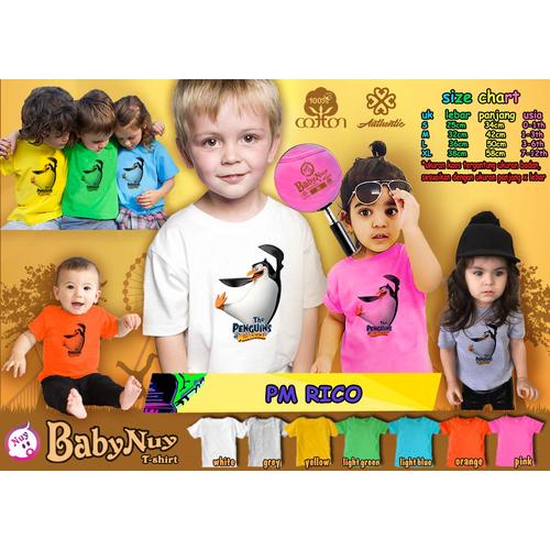 Gambar Kaos Anak Pakaian baju T-shirt Penguins Madagascar Rico 2 4 6 10 12th dari babynuy Jakarta Selatan Tokopedia