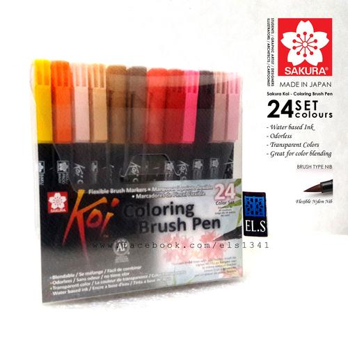 Jual Sakura Koi Coloring Brush Pen - 24 Color Set - Jakarta Barat - els ...