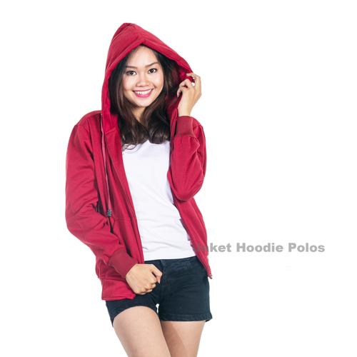 Jual JAKET/SWEATER HOODIE MERAH MAROON 