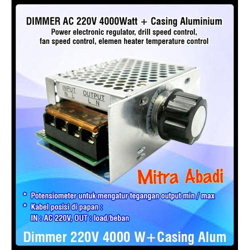 Gambar Dimmer AC 220 Volt 4000 Watt + Casing Aluminium dari Toko Mitra Abadi Jakarta Barat Tokopedia