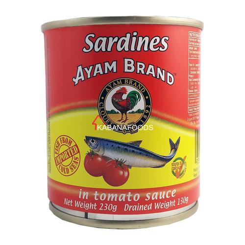 Jual Sardin Kalengan Saus Tomat Ayam Brand Sardines In Tomato Sauce 230g Kota Bandung Kabanafoods Tokopedia