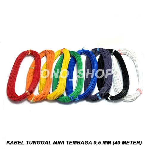 Foto Produk Kabel Tunggal Mini Tembaga 0,5mm (40 Meter) - Merah dari ONO SHOP
