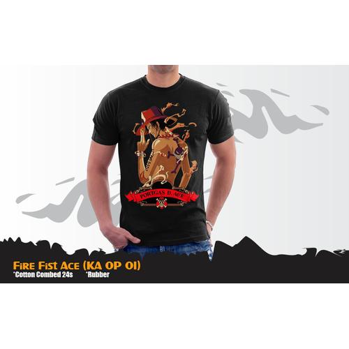 Jual Kaos Anime One Piece Fire Fist Ace 