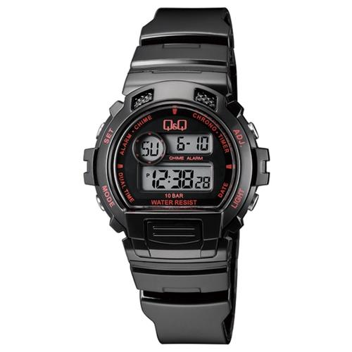 Foto Produk Q&Q QnQ QQ Digital Jam Tangan Karet Wanita Hitam M153J001Y Original dari Ogyta Shop