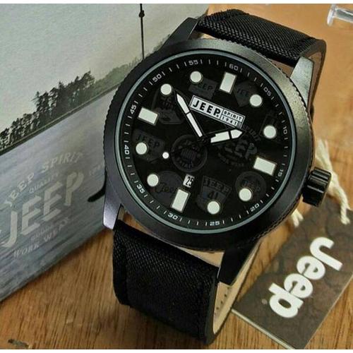 Gambar Jam Tangan Pria Jeep Canvas Full Black dari KuciKuci Olshop Kota Yogyakarta Tokopedia
