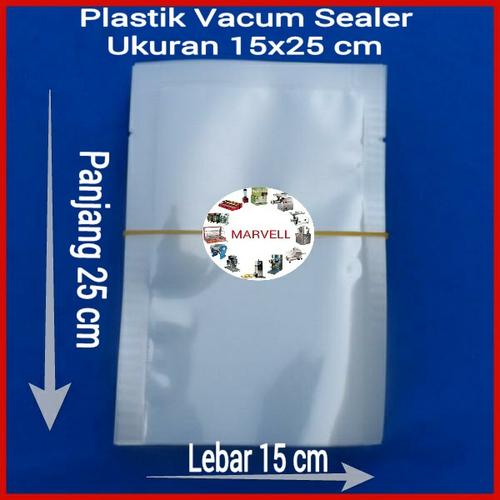 Foto Produk Plastik Vacuum 15x25 cm, Vacum Bag Plastic Vakum Sealer 100 lembar dari marvell