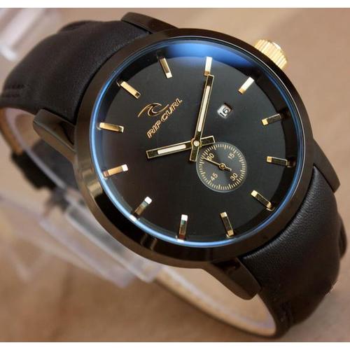 Foto Produk Jam Tangan Pria Ripcurl Dt39 Crono Detik Aktif Leather Black dari dunia online shop