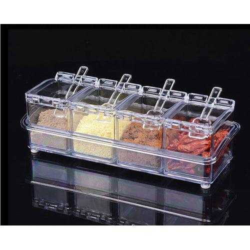 Foto Produk crystal Seasoning box / 4 IN 1 TEMPAT BUMBU DAPUR CRISTAL UNIK LUCU dari Diin Shop