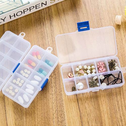 Foto Produk Kotak tempat obat / perkakas / bead / manik / mote / kancing 10 sekat - Obatspluhskt dari I-Tech Accessories HP