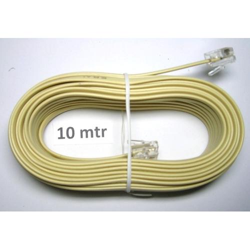 Foto Produk Kabel LINE Telpon 10 m + Jack RJ 11/ Telepon Telfon Cable 10m+Jek RJ11 dari Sinar Ceria Elektonik