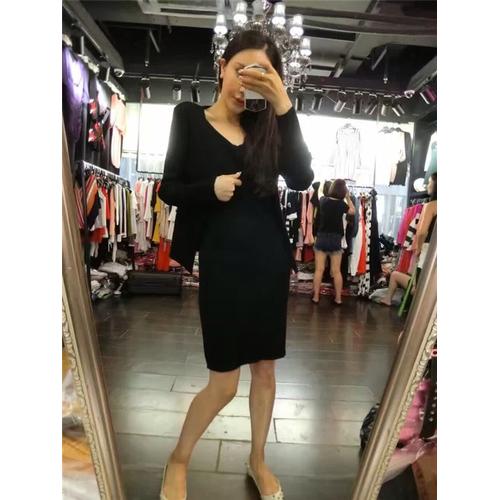 Jual SET Knit Dress+Cardigan (BLACK 