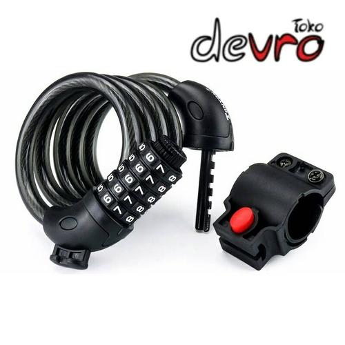 Foto Produk Kunci Gembok Sepeda 5 Digit Kunci Kombinasi Anti Maling dari Devro