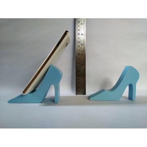 Gambar Stand Phone Holder Kayu Sepatu Biru Muda dari Xtajug Art Kota Tangerang Selatan Tokopedia