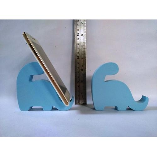Gambar Stand Phone Holder Kayu Dino Tengok Biru Muda dari Xtajug Art Kota Tangerang Selatan Tokopedia