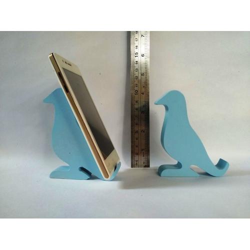 Gambar Stand Phone Holder Kayu Burung Biru Muda dari Xtajug Art Kota Tangerang Selatan Tokopedia