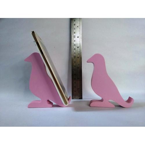 Gambar Stand Phone Holder Kayu Burung Pink dari Xtajug Art Kota Tangerang Selatan Tokopedia