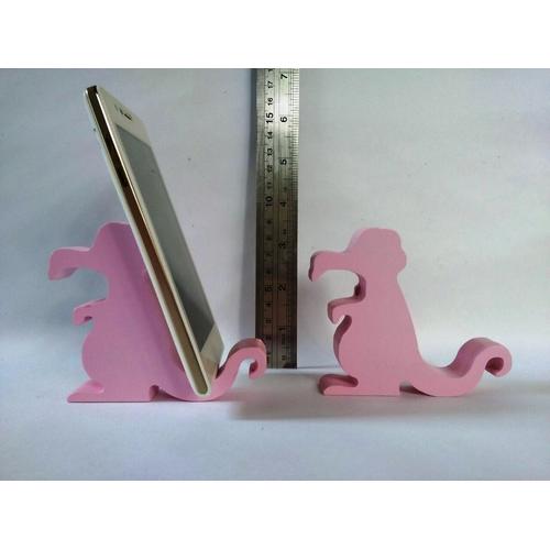 Gambar Stand Phone Holder Kayu Dino T-Rex Pink dari Xtajug Art Kota Tangerang Selatan Tokopedia