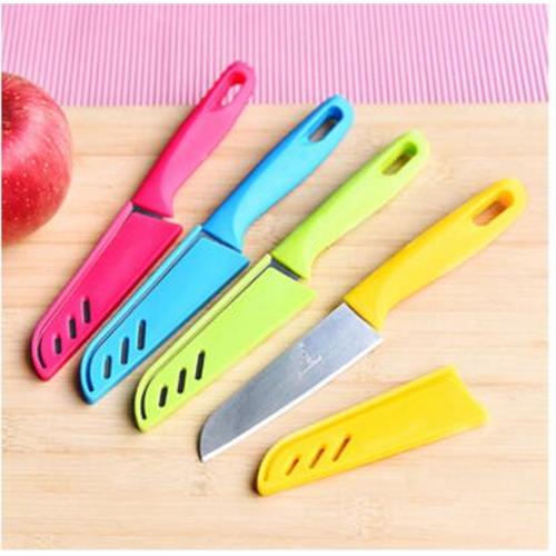 Foto Produk Cutter Buah Pisau Warna warni Potong Pemotong - Merah Muda dari Zakka Store
