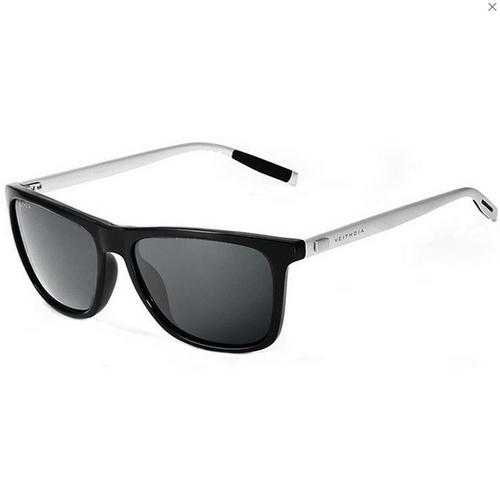 Foto Produk Kacamata Original Veithdia TR90 Almunium Polarized hitam grey - Black Silver dari DnDCorner
