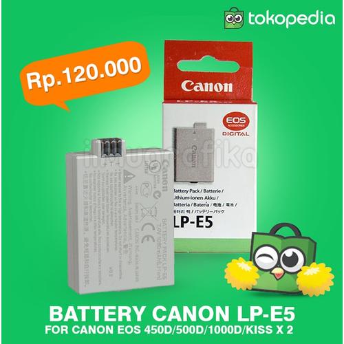 Foto Produk Battery Baterai kamera DSLR canon 450D / 500D / 1000D LP-E5 BEST! dari ilmu grafika
