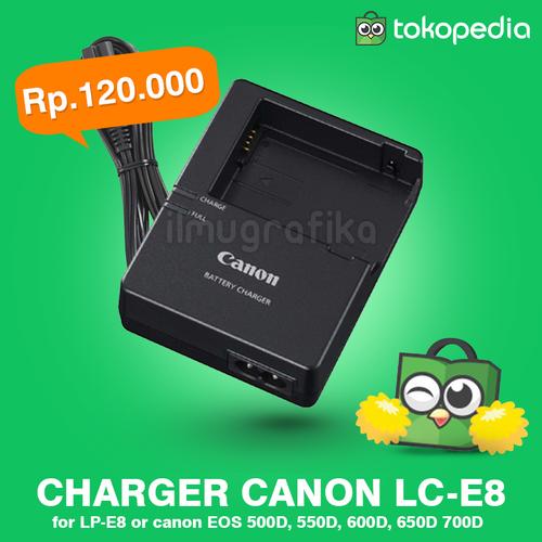 Foto Produk Charger Canon LC-E8E LC-E8 Baterai LP-E8 | 500D 550D 600D 650D 700D dari ilmu grafika
