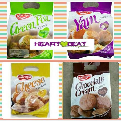 Foto Produk Naraya Cookies Chocolate Cream / Cheese / Yam / Green Pea dari HEARTBEAT SNACK BANDUNG