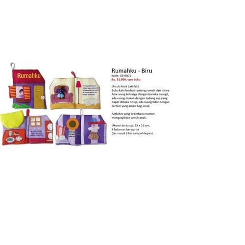 Gambar Buku Bantal Rumahku Biru dari Khaled BabyShop Kota Bekasi Tokopedia