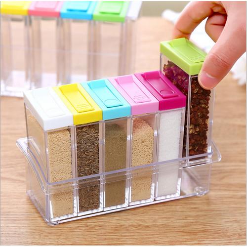 Foto Produk Tempat Bumbu (1 set isi 6 botol bumbu & 1 holder botol) / bumbu masak dari Prima Supplier