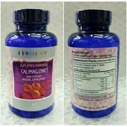 Foto Produk Wellness Cal Mag Zinc 60 Limited dari dhiyaussalamshop