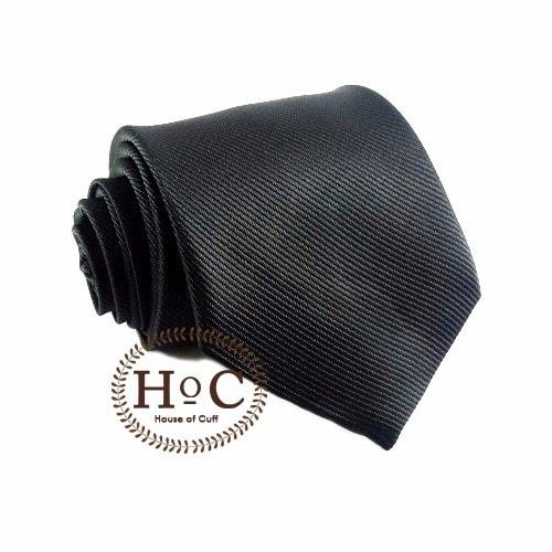 Foto Produk Houseofcuff Dasi NeckTie Slim Polos Wedding Best Man BLACK TIE 2 - Hitam, 2 inch dari House of Cuff