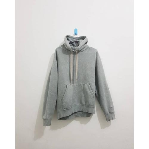 hoodie champion basic logo grey original di Alturashop Tokopedia