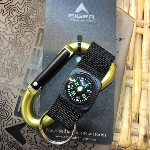 Foto Produk Carabiner Eiger 8mm Pear Car With Strap Compass - Yellow dari Otdor Store