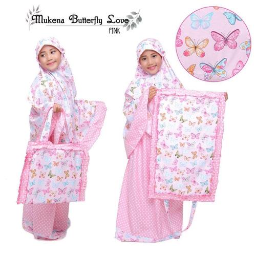 Foto Produk MUKENA ANAK BUTTERFLY LOVE PINK SIZE M dari Pusat Mukena Indonesia