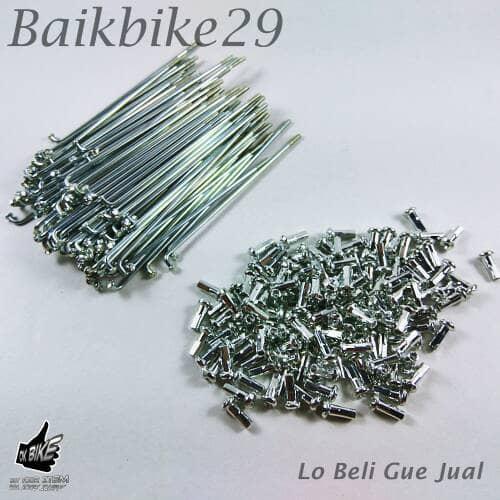 Foto Produk Jari Jari Ukuran Velg 12 Sepeda Anak 32pcs Silver dari baikbike29