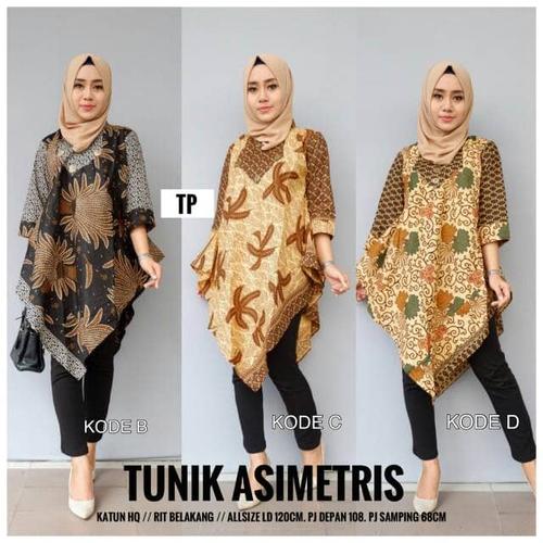 Foto Produk tunik batik blouse asimetris dari Batik Sri