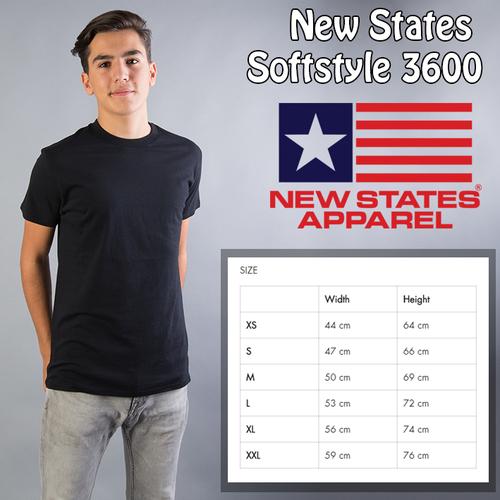 Foto Produk KAOS POLOS New States Softstyle 3600 (COLOR, SIZE XXL ) dari Kaos Polos Theobald