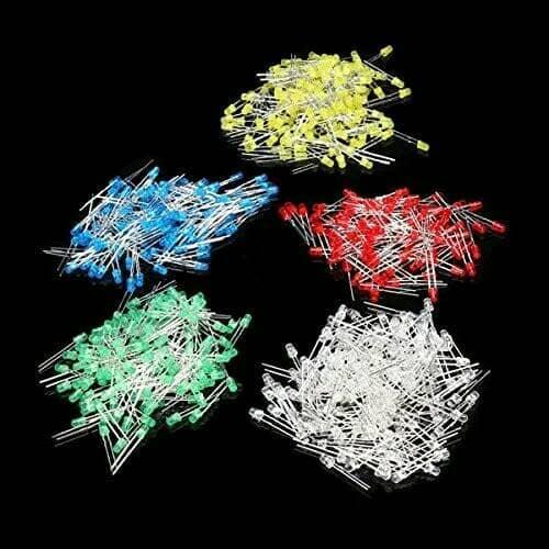 Jual Led 3mm 3 mm color warna merah kuning biru hijau putih round dip ...