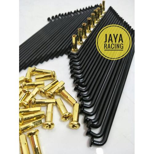 Foto Produk jari jari jeruji model tdr hitam gold oemakaian motor ring 14 16 17 18 dari jaya racing