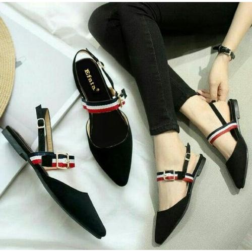 Foto Produk FLAT SHOES BAKPAU UM26 HTM - Hitam dari lucky six