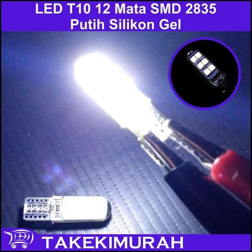 Foto Produk LED T10 12 Mata SMD 2835 Putih Silikon Gel dari Takekimurah