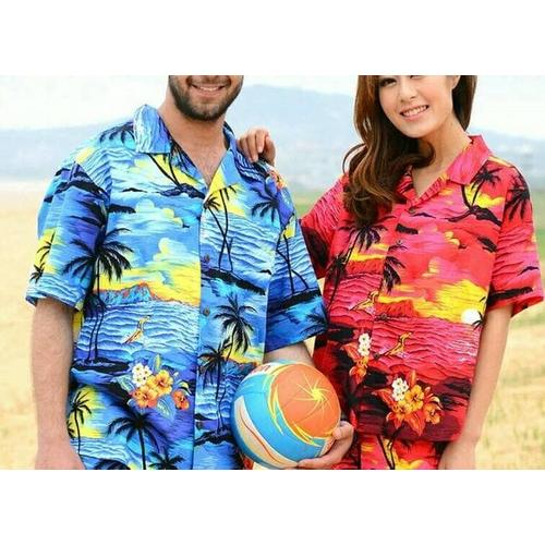 Foto Produk Kemeja Pantai Hawai Bali XXXL Besar Atasan Pria dan Wanita Baju Murah - Biru dari Intan Bali