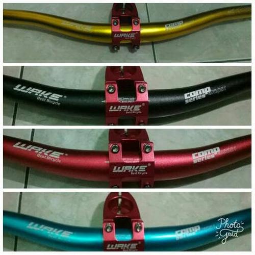 Foto Produk Paket termurah stem+stang handlebar WAKE 780mm Warna ANODIZE operasi - Hitam dari totemdownhill