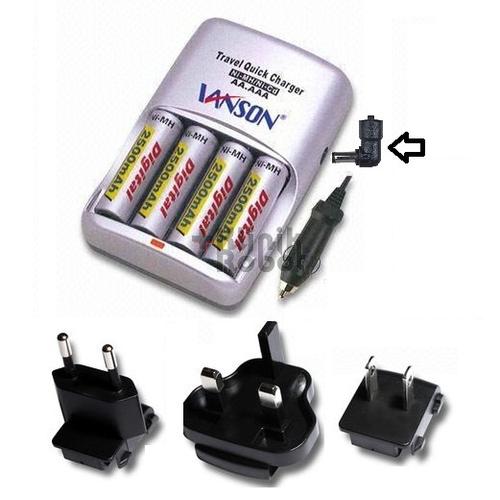 Foto Produk KR20193 VANSON SUPER QUICK TRAVEL CHARGER NI-MH/ NI-CD (100-240V AC) w dari KlinikRobot