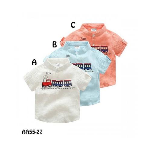 Foto Produk ATASAN ANAK SHORT TEE BLUE AA5527B dari Bebi J Shop