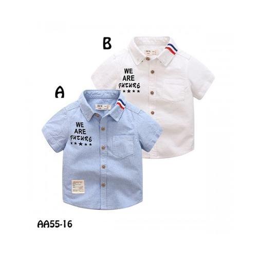 Foto Produk ATASAN ANAK SHORT TEE BLUE AA5516A dari Bebi J Shop