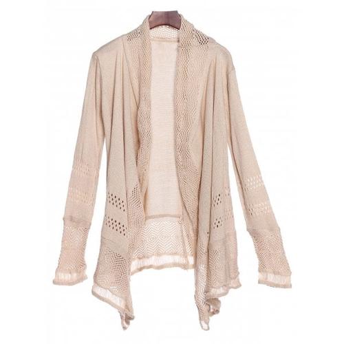 collarless cardigan
