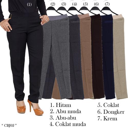Foto Produk Celana Kerja ukuran JUMBO Celana panjang wanita bahan niagara dari Shaniacloth