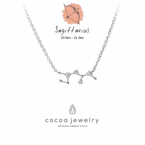 Foto Produk Kalung Perhiasan Korean Jewelry Liontin Zodiak Sagitarius Silver Color dari cocoa jewelry