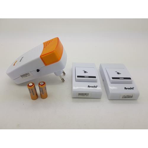 Foto Produk ARASHI Door bell wirelles 2 remote suara kencang wirelles listrik dari Warunglistrik